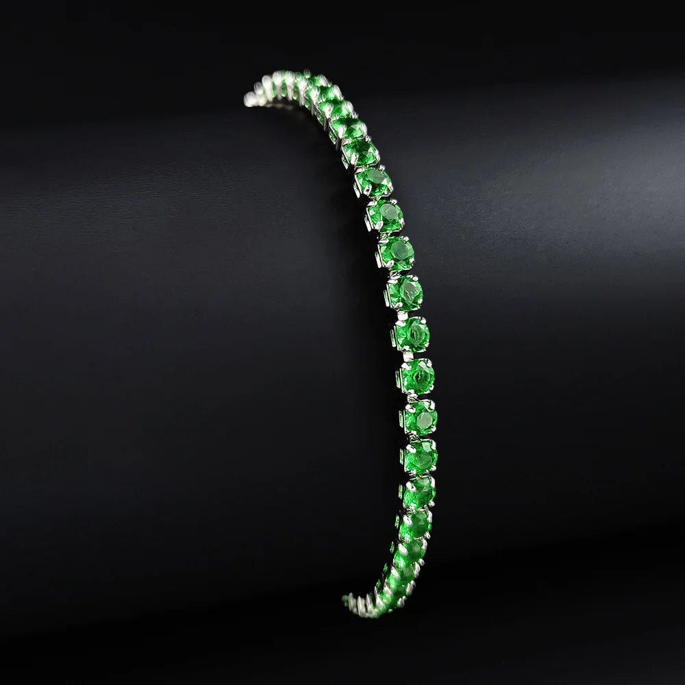 Pulseira Cravejada Turmalina verde