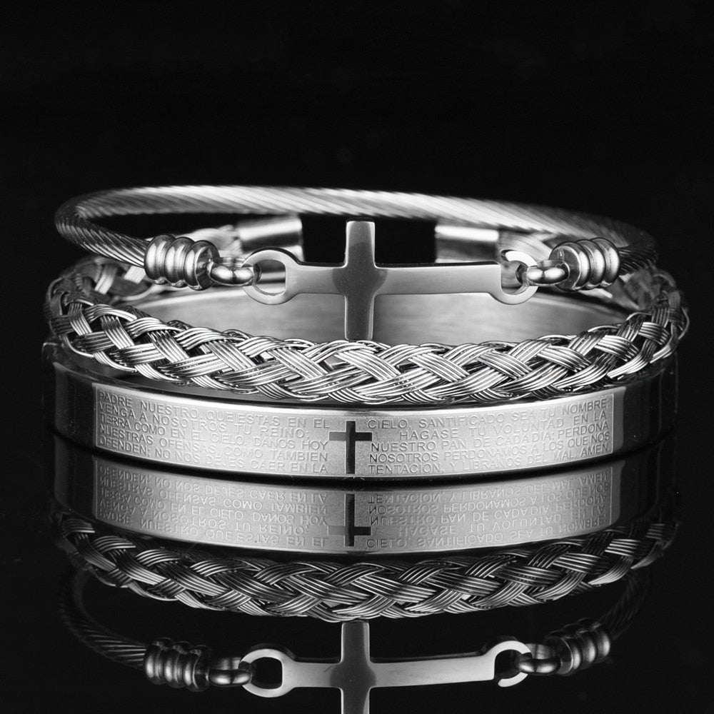 Bracelete Royal Modelo Cruz Cravejada