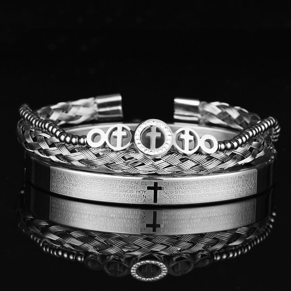 Bracelete Royal Modelo Cruz Cravejada