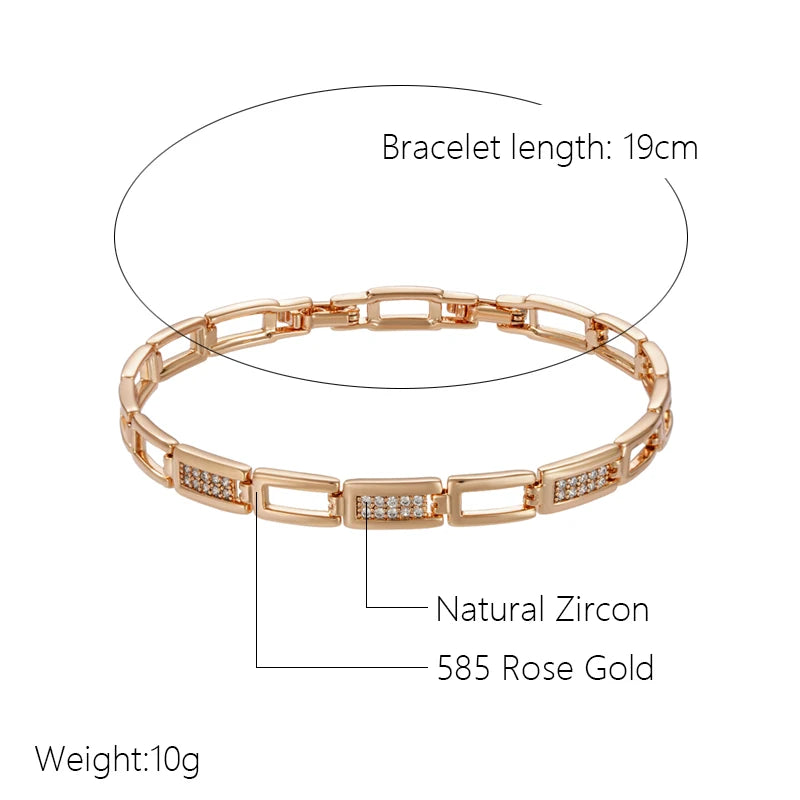 Bracelete Ouro Rose 585 Romance Eterno