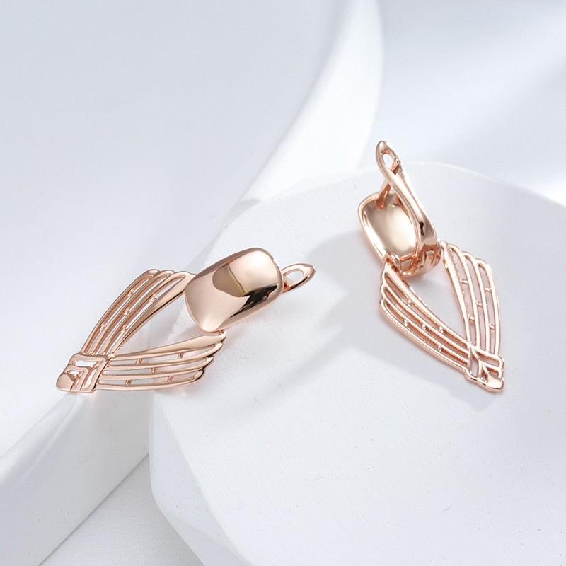 Brinco Losango Kinel ouro rosa 585 - Basttino