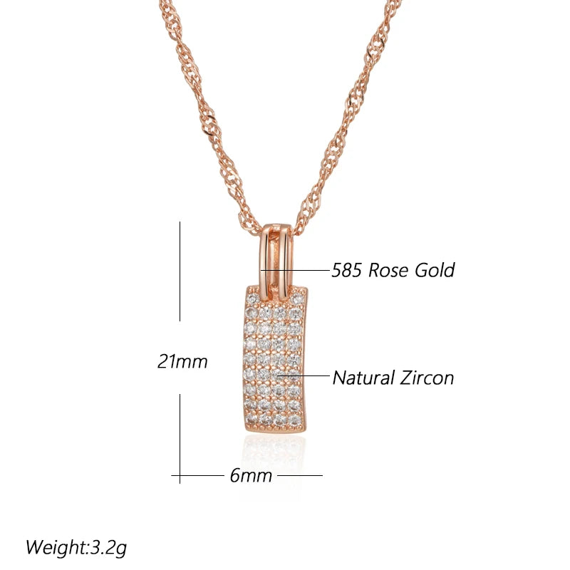 Colar ouro rose 585 modelo Luna
