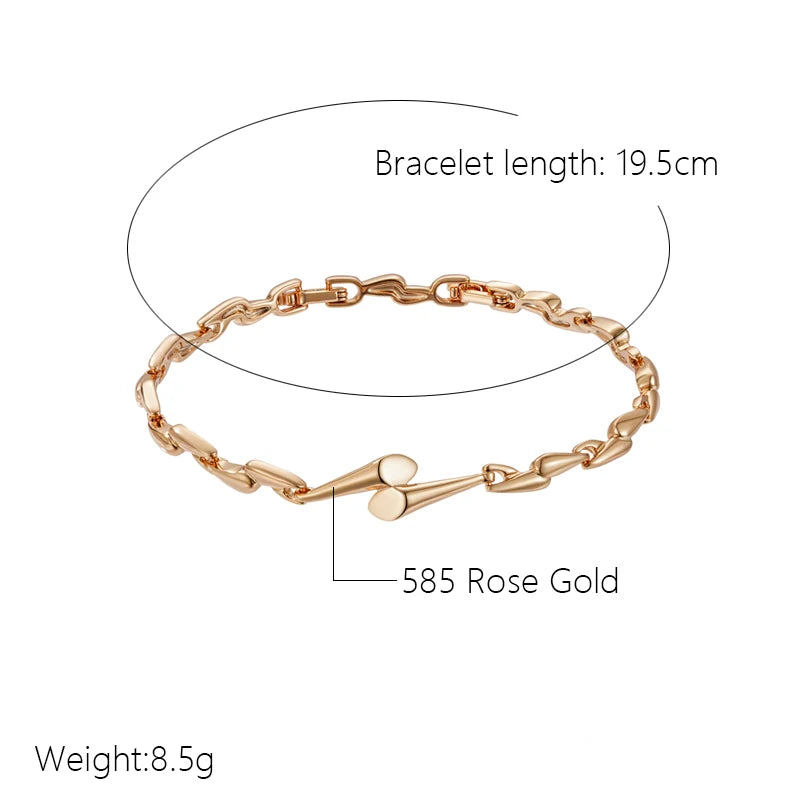 Bracelete Ouro Rose 585 Radiante