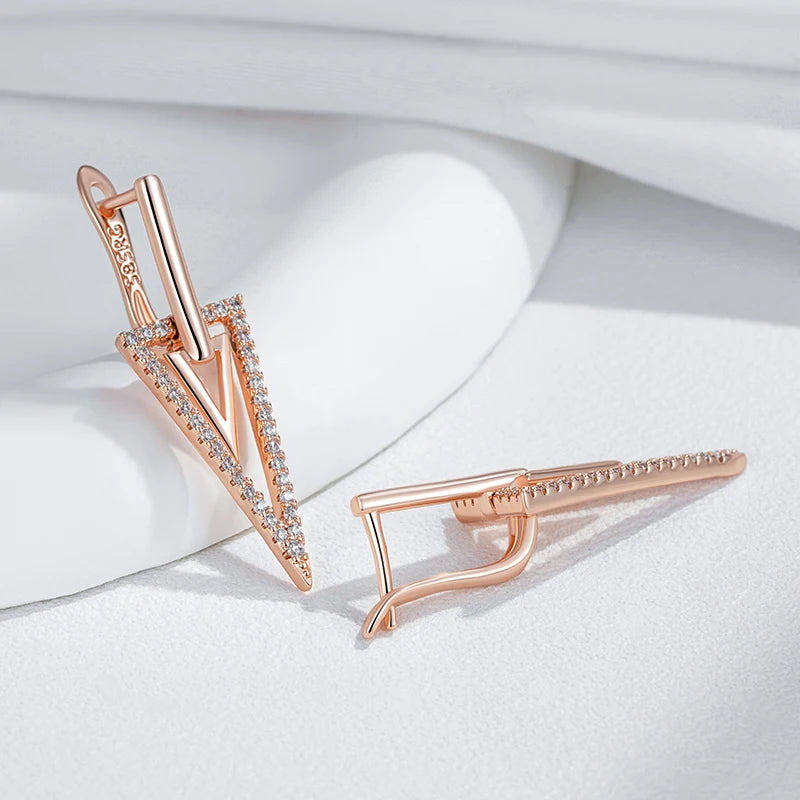 Brincos Amenas - Ouro Rose 585 - Coleção 2025.2