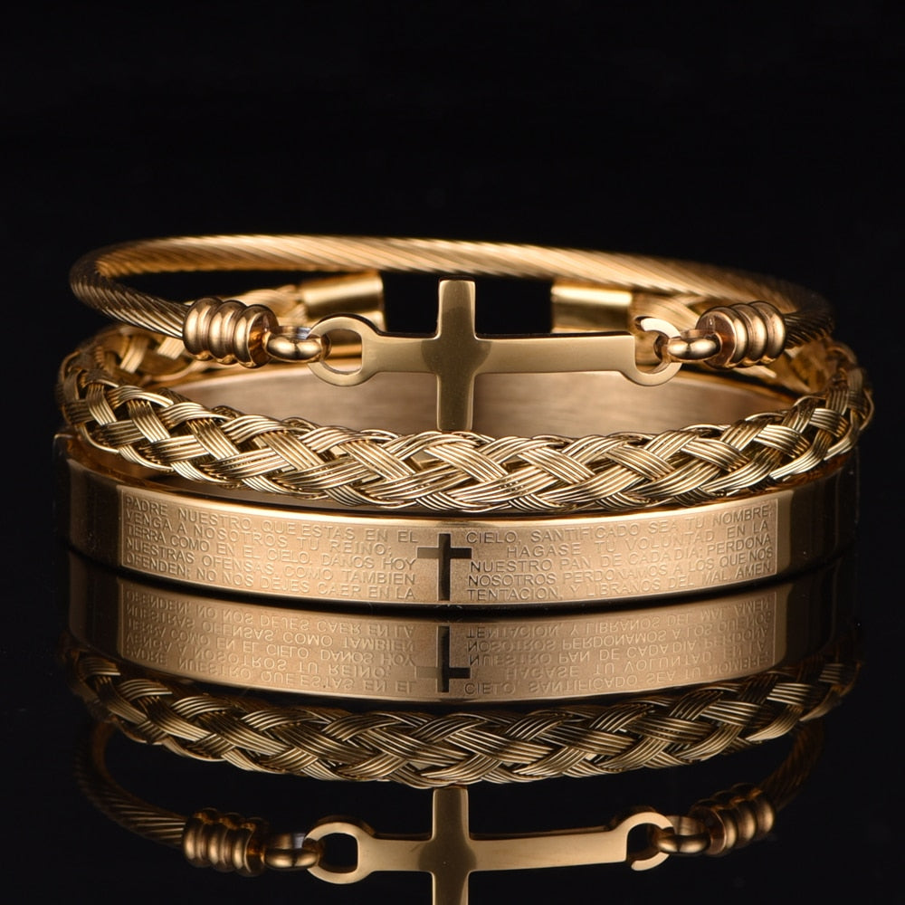 Bracelete Royal Modelo Cruz Cravejada