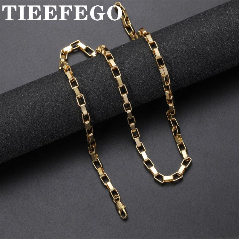 Corrente com Elos VENEZIANA (Banhada 18k) - Basttino