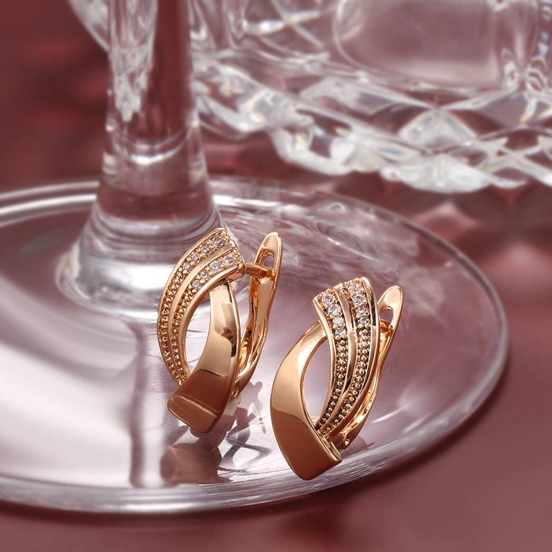 Conjunto Kinel ouro rosa 585 - Basttino