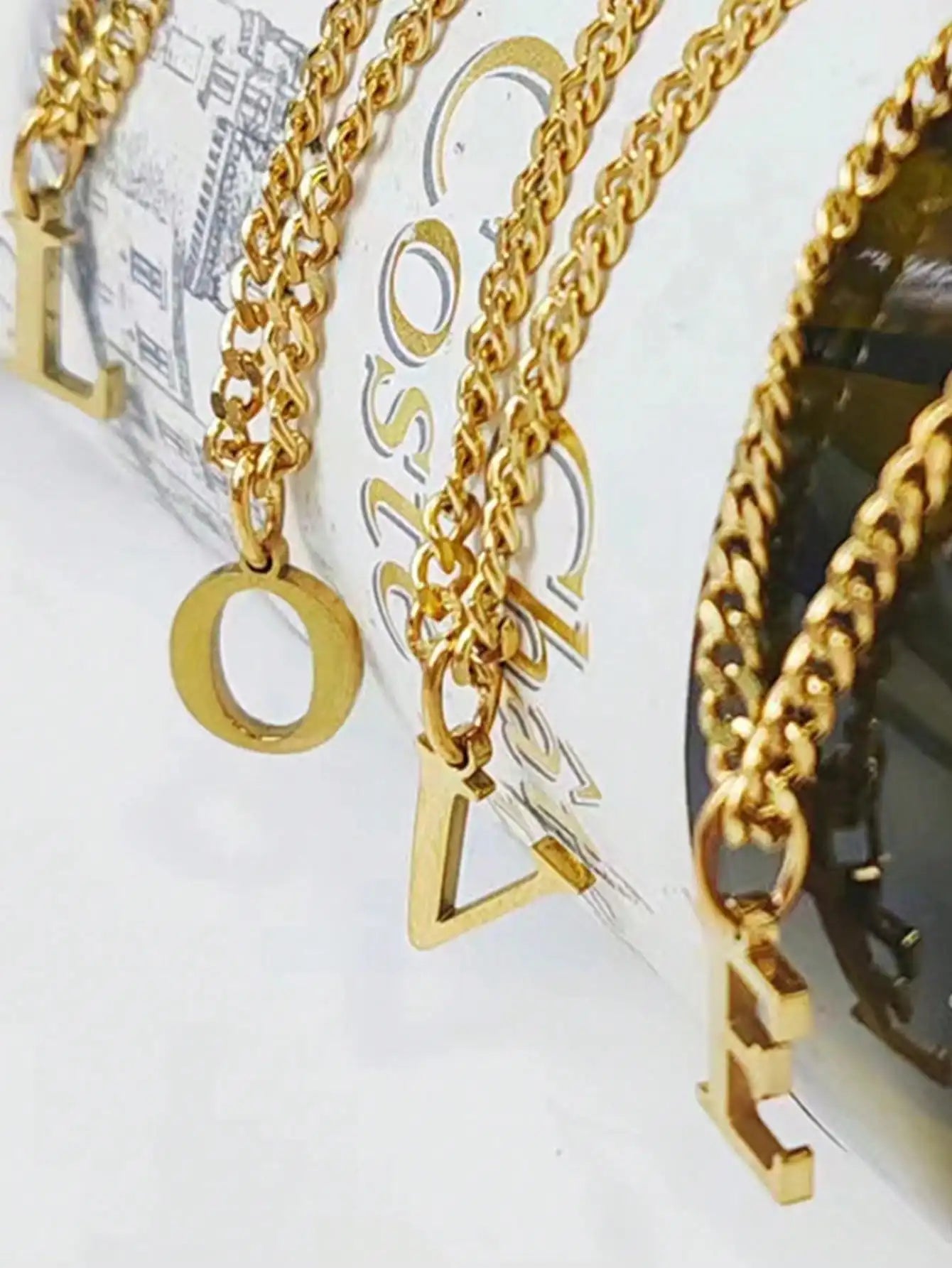 Colar feminino Inicial (A-Z)