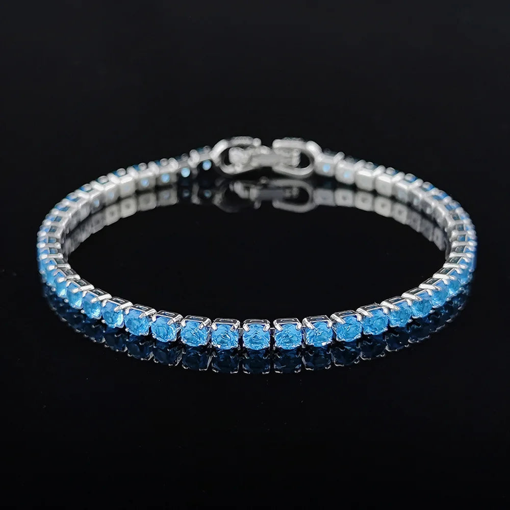 Pulseira Cravejada Turmalina Azul