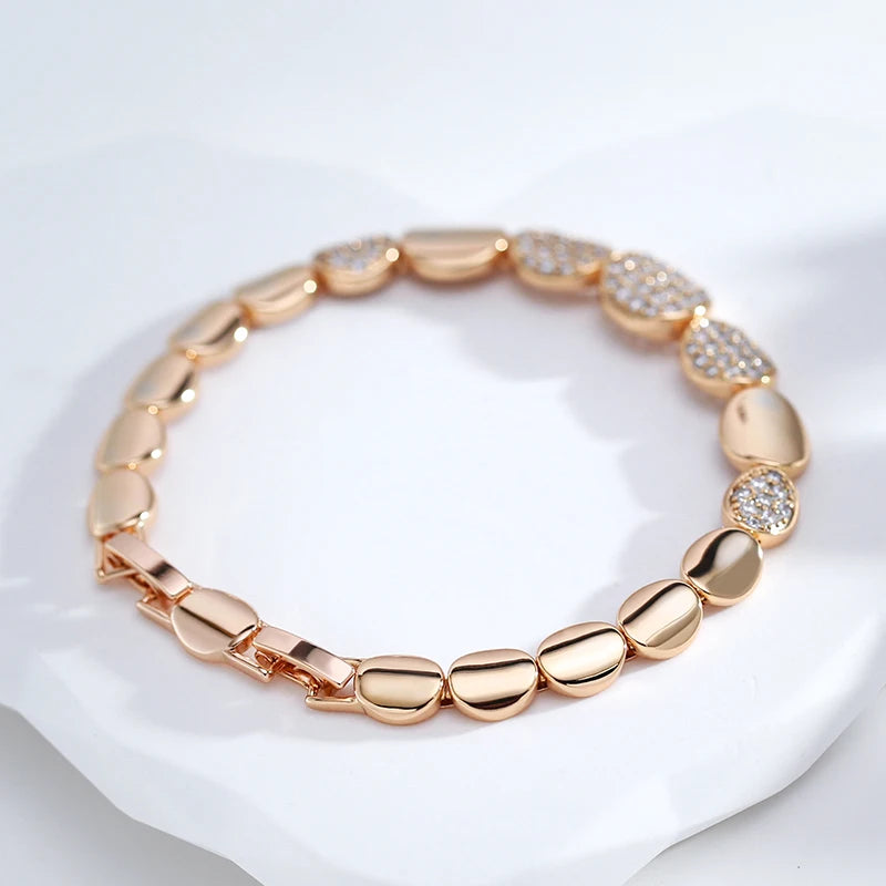 Bracelete Ouro Rose 585 Charme Sofisticado