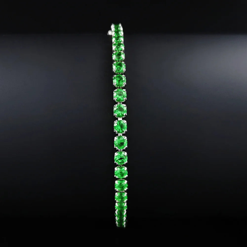 Pulseira Cravejada Turmalina verde