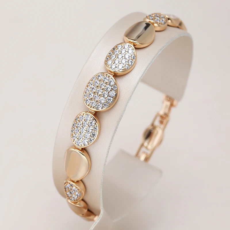 Bracelete Ouro Rose 585 Charme Sofisticado