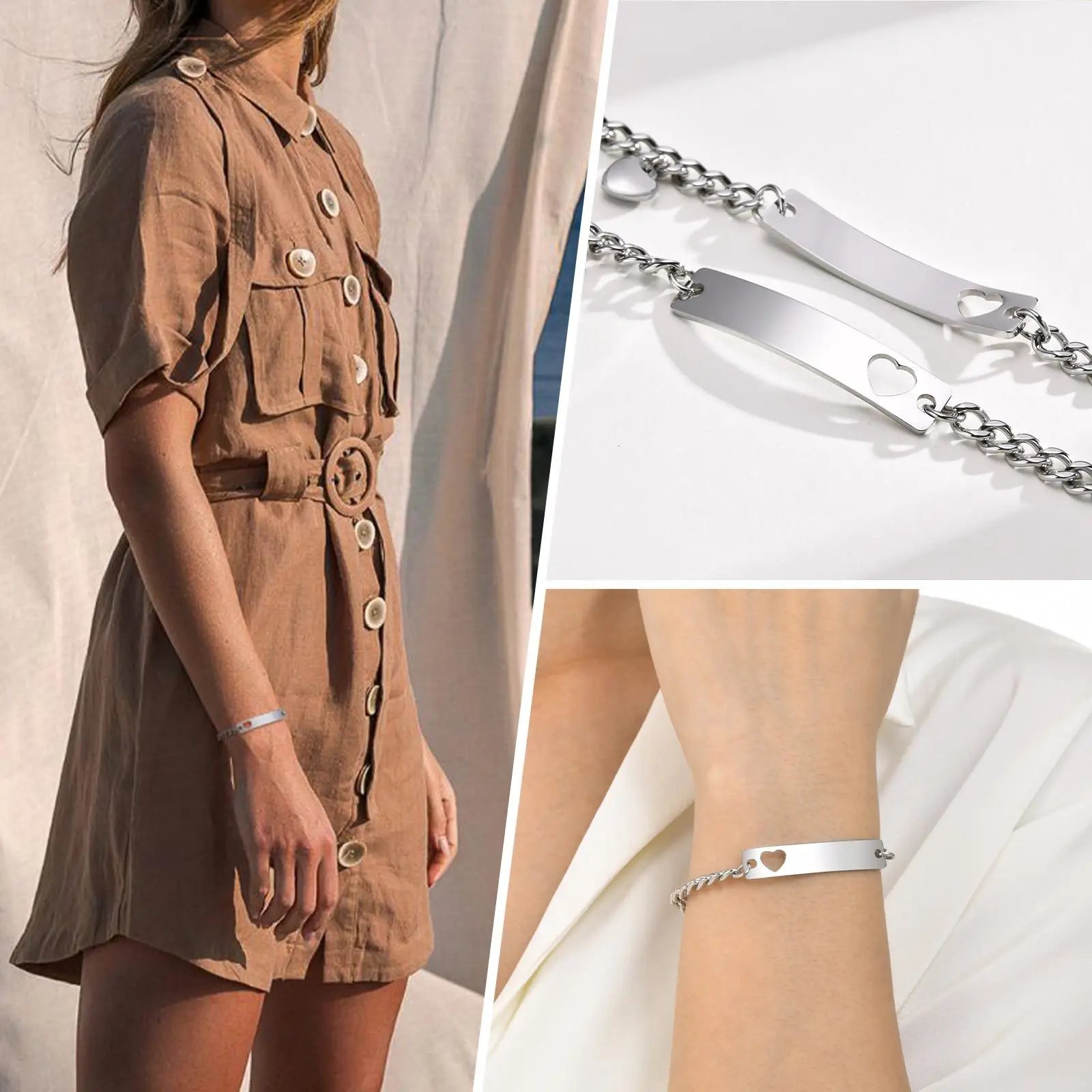 Pulseira infantil personalizada coração ( 3 a 14 anos)