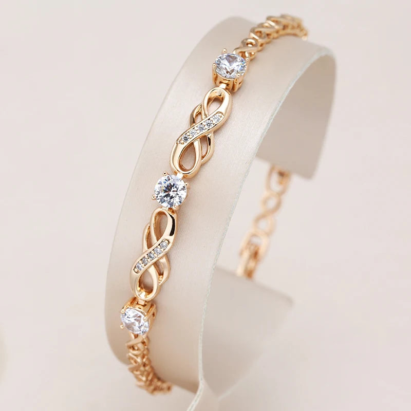 Bracelete Ouro Rose 585 Eterno
