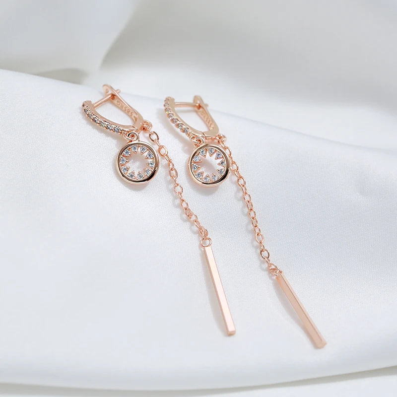 Brinco ouro Rose 585 Modelo arco dourado