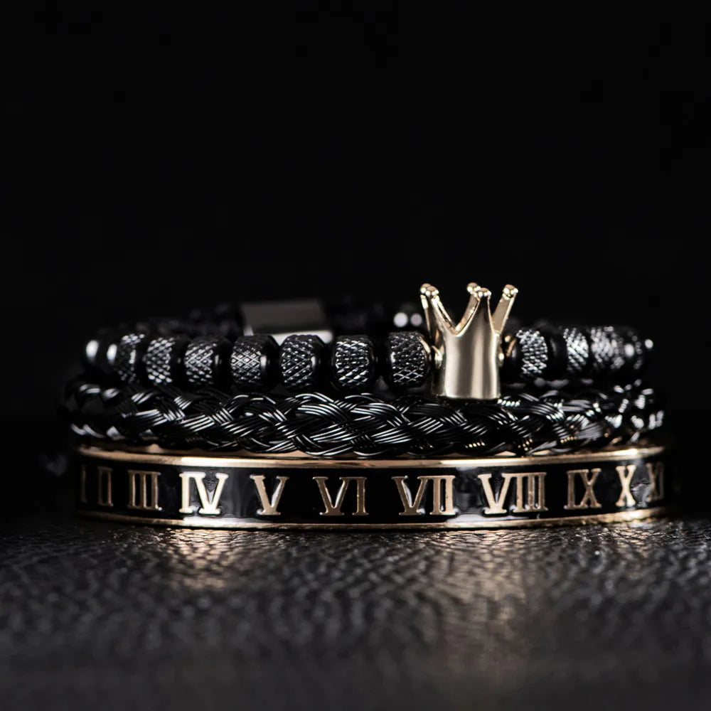 Bracelete Roma Masculino Aço Cirúrgico