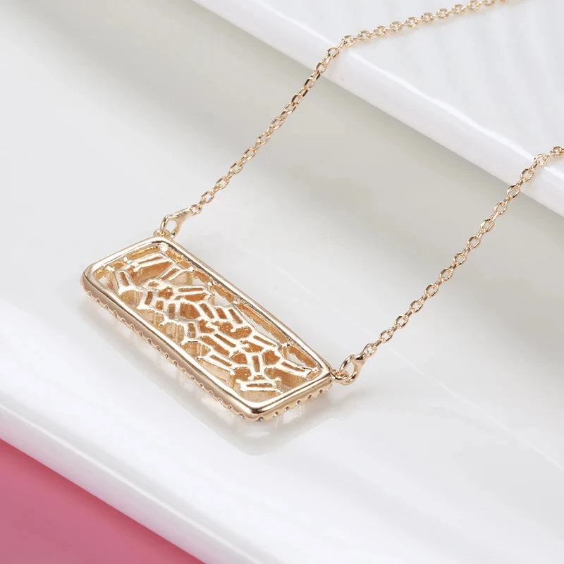 Colar ouro rose 585 modelo Celestial