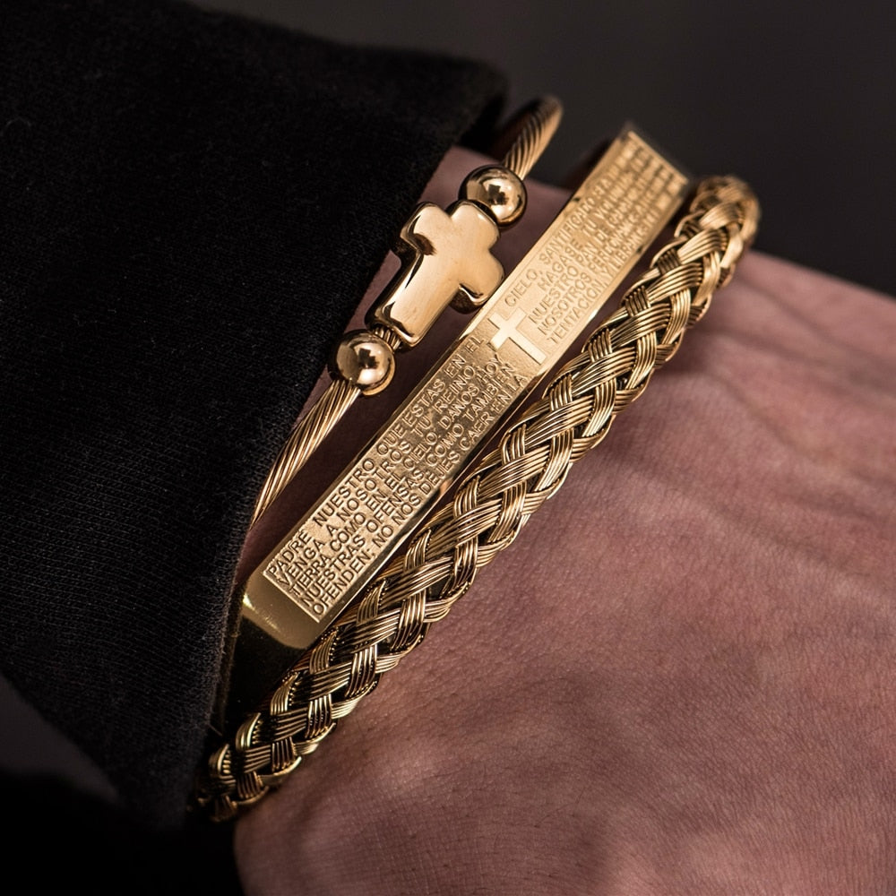 Bracelete Royal Modelo Cruz Cravejada