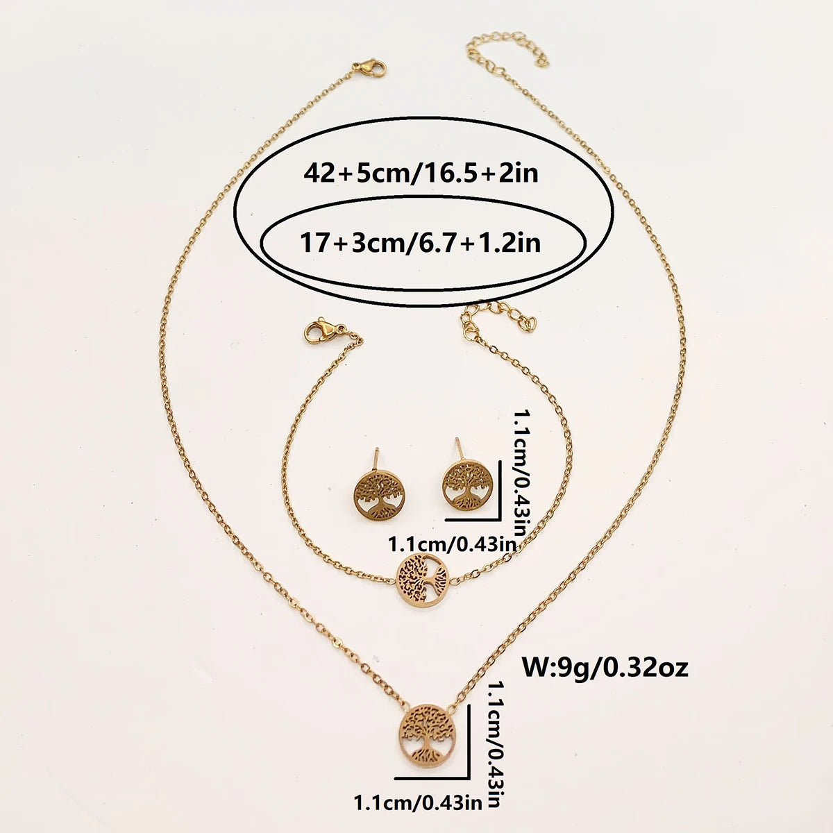 Conjunto arvore da vida (4 peças)
