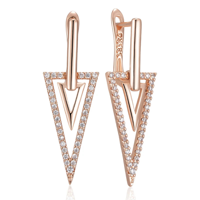 Brincos Amenas - Ouro Rose 585 - Coleção 2025.2