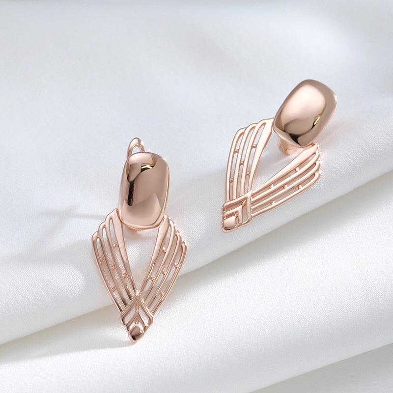 Brinco Losango Kinel ouro rosa 585 - Basttino