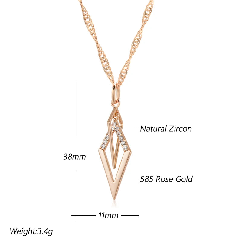 Colar ouro rose 585 modelo Solstice