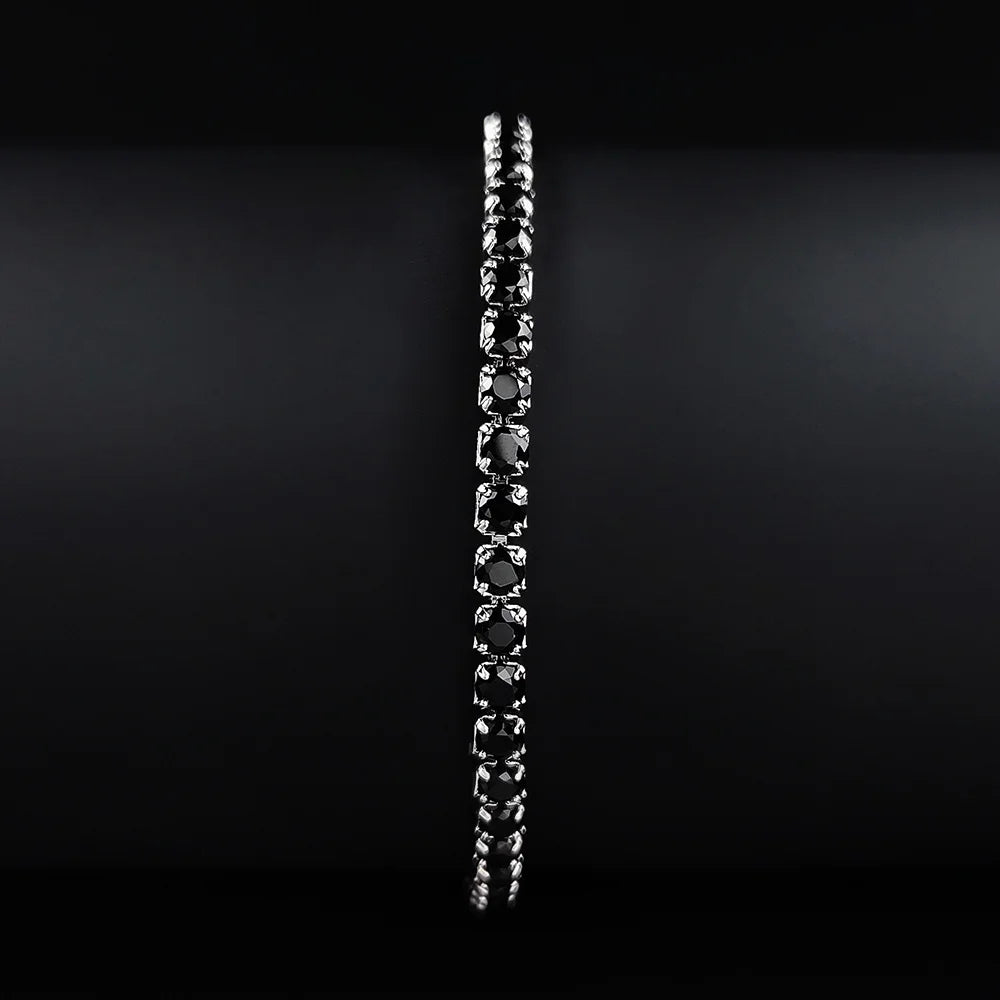 Pulseira Cravejada Turmalina Preta