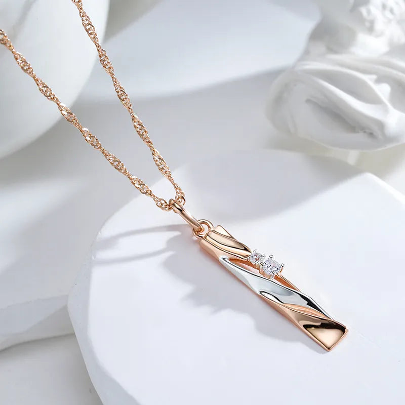 Colar Ouro Rose 585 Modelo Dichroic