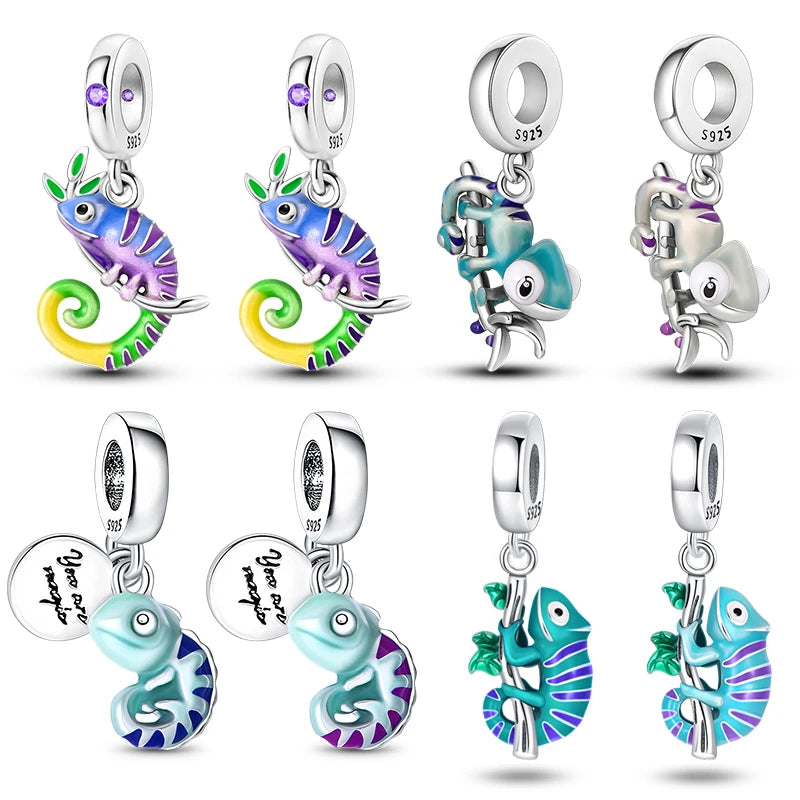 Berloques camaleão prata 925