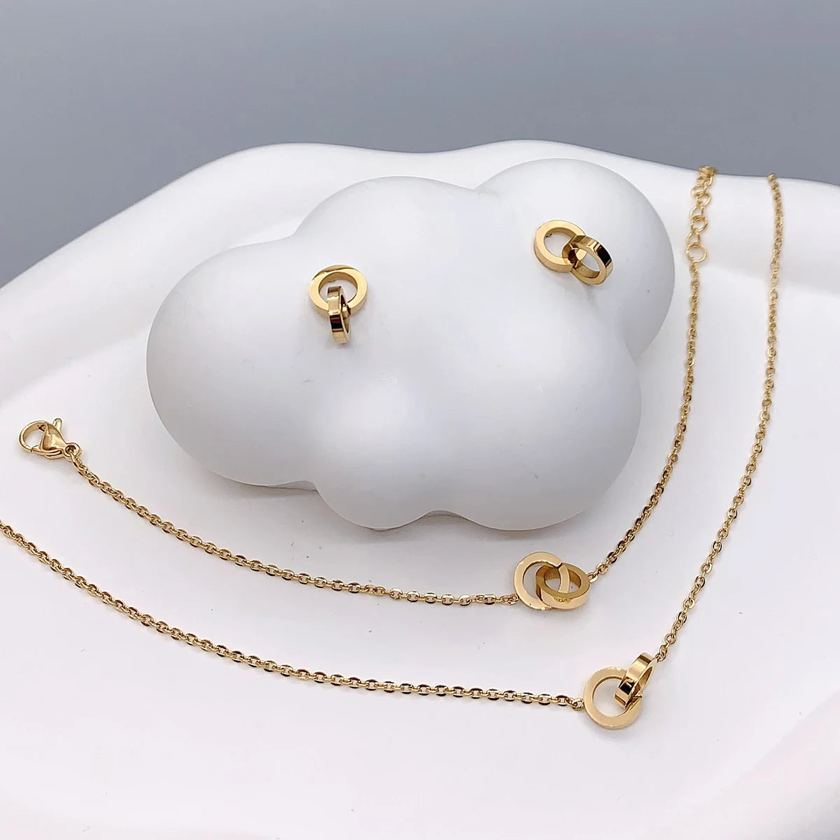 Conjunto anéis duplo (3 peças)