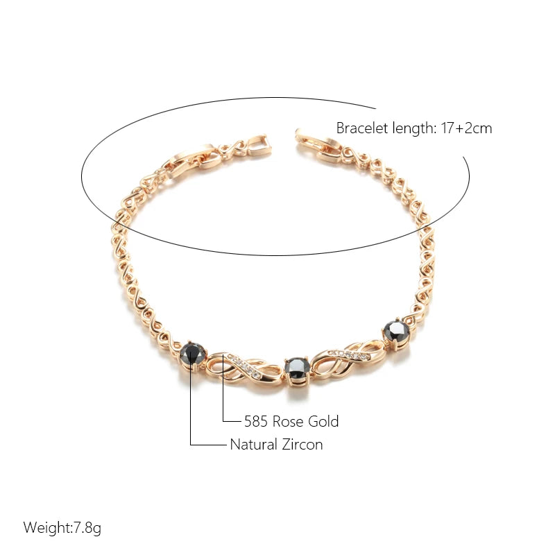 Bracelete Ouro Rose 585 Eterno