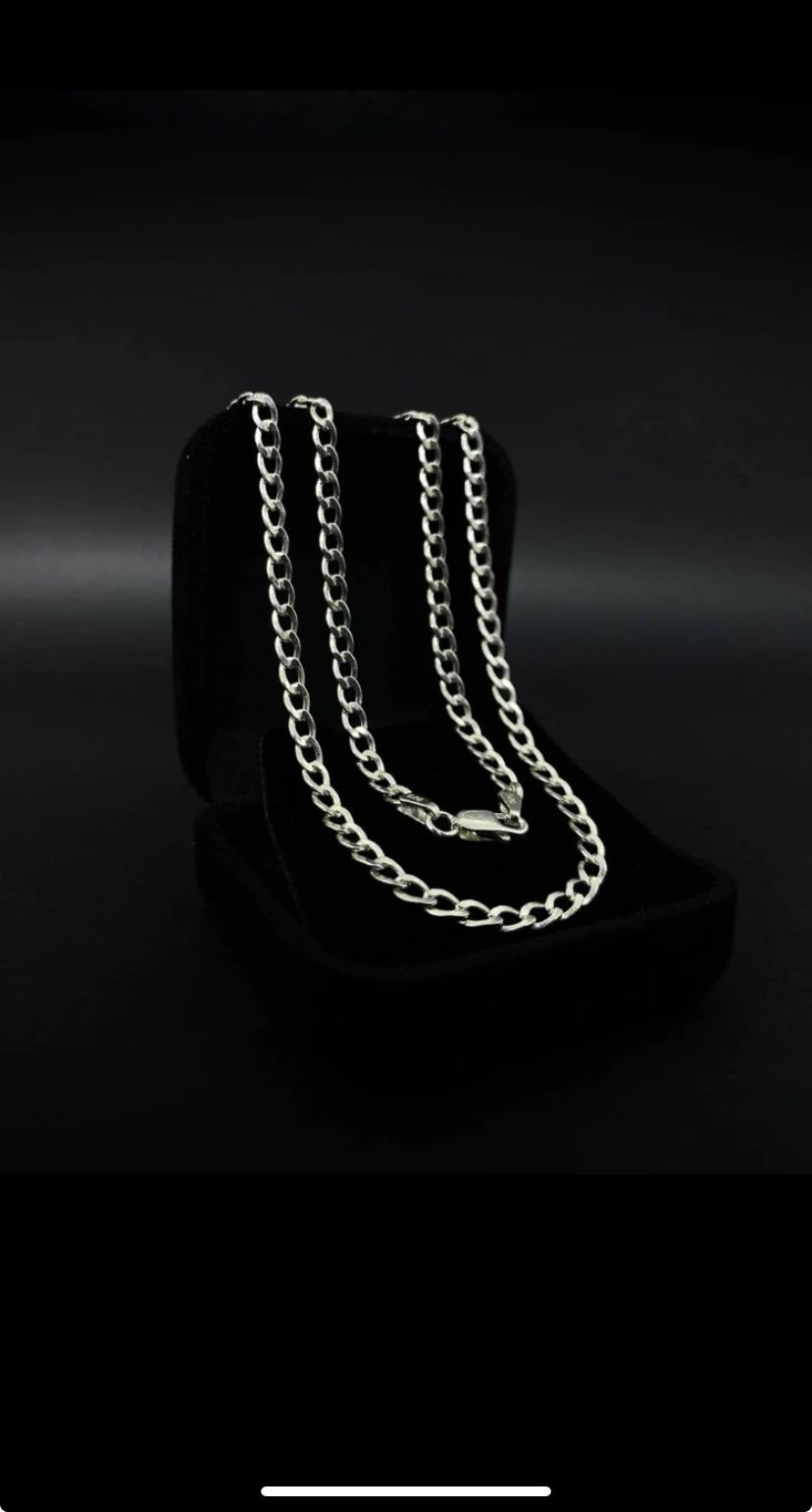 Corrente prata 925 elo grumet 3mm 70cm